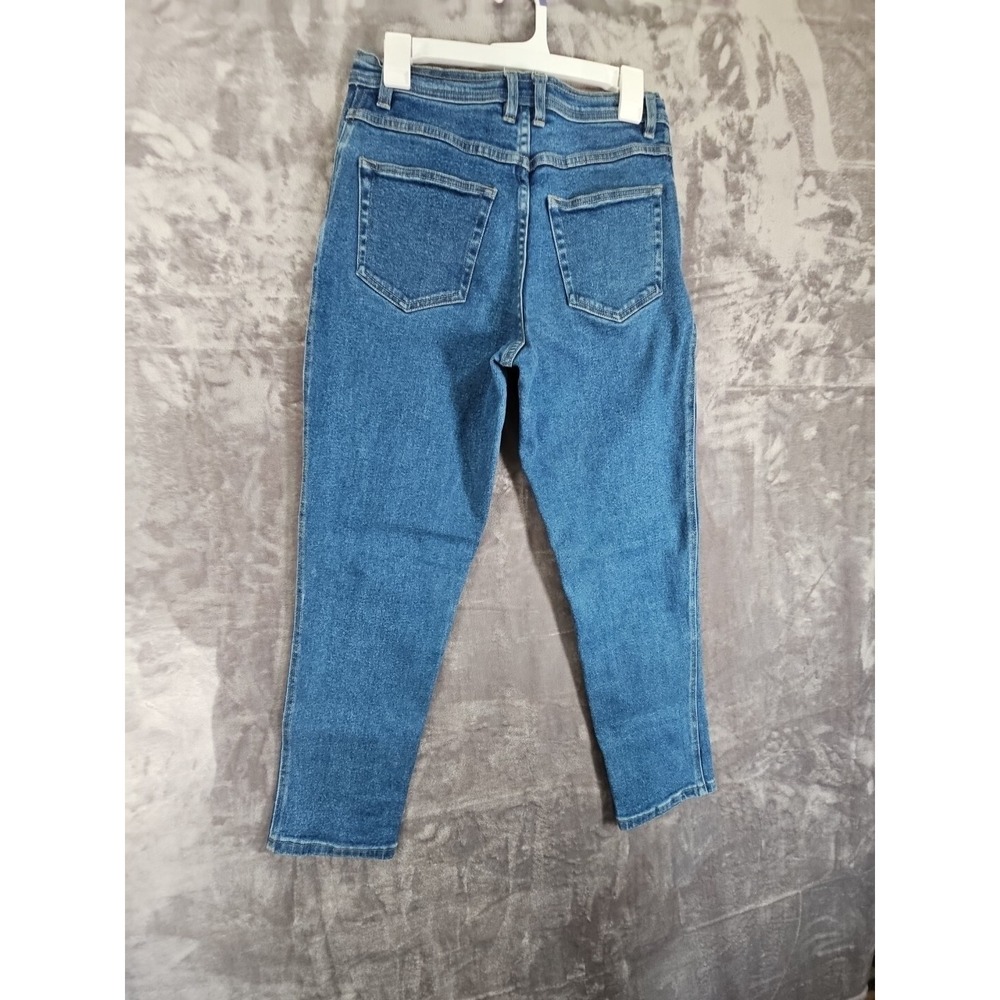 Bill Blass Women Blue Vtg High Waisted Mom Jeans Petite Medium Tapered Leg Sz 8 - Picture 11 of 11